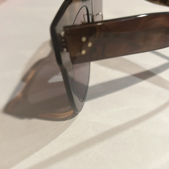 CELINE CLASSIC EMBOSSED LOGO SUNGLASSES PHOEBE PHILO  BROWN PRISTINE NWOT - Picture 6 of 9